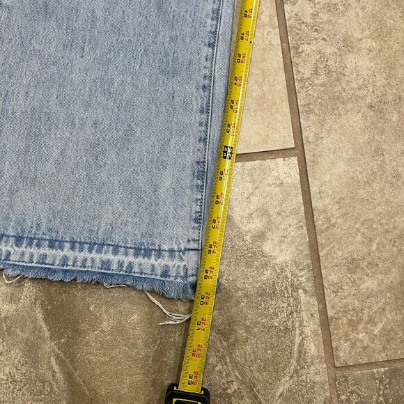 Princess Polly Wide Leg Side Slit Jeans Size 4 Light Wash - Picture 10 of 15